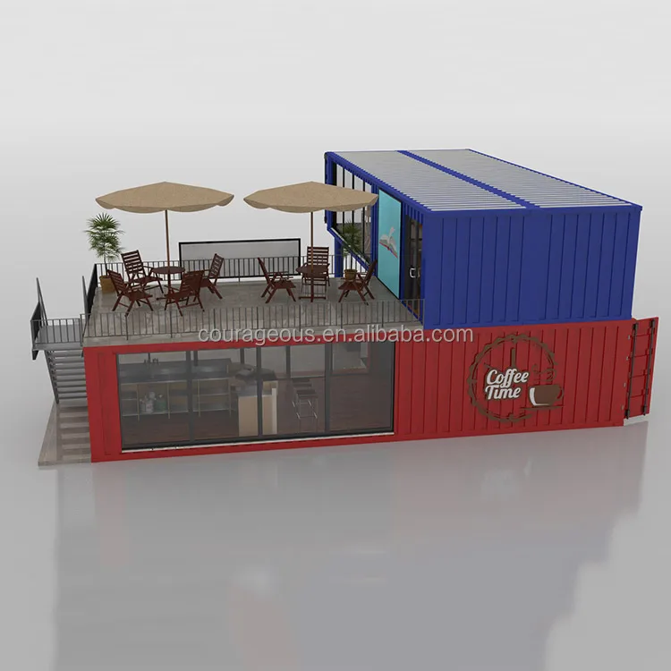 Design Containers Containing Barber Shop and Whisk Beach bar Container Prefab Container Coffe Shop With bar