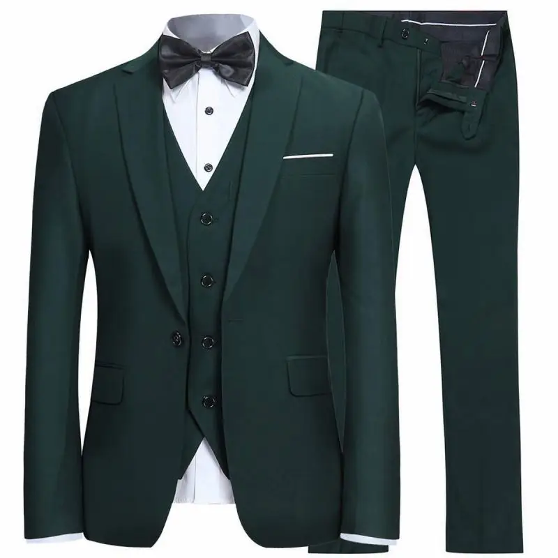 traje verde oscuro para hombre