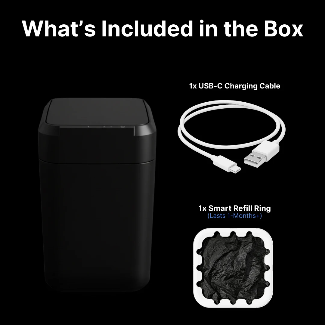 Smart Trash Can with Automatic Self Package Seal Change Smart Trash Can with Automatic Self Package Seal Change
