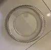 clear with silver line bead