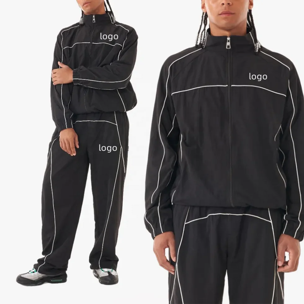 Ensemble Survêtement Homme 2 Pièces - Veste à Capuche Et Pantalon Cargo - Design Bloc De Couleur, Pour L'hiver