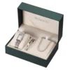Silver women watch and bracelet set without box
