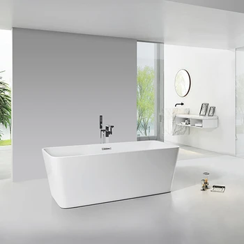 FC-354 European Standard Freestanding Bathtub Bathroom Water Tub Walk in Big Bath Tubs Indoor Luxury Soaking Acrylic Bathtub