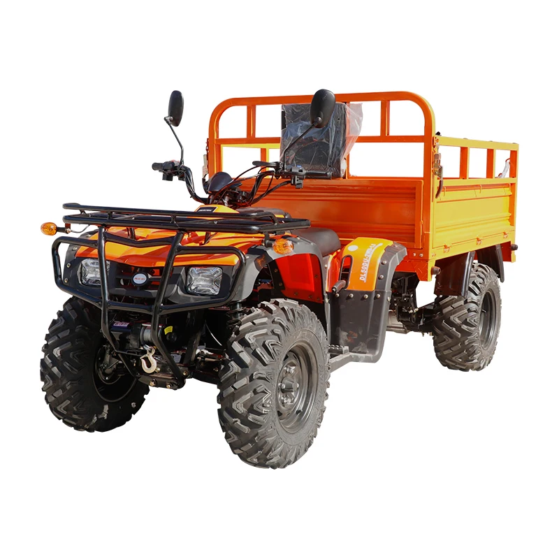 Adult Off-Road 4x4 ATV with 250cc-350cc Cargo Trailer 72V Electric Motorcycles for Agriculture Lithium Battery"