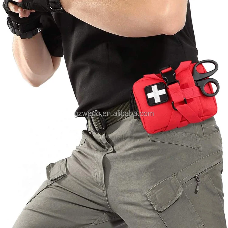 Tactical Medical Ifak Pouch,Red Empty Emt Emergence Organizer Medical