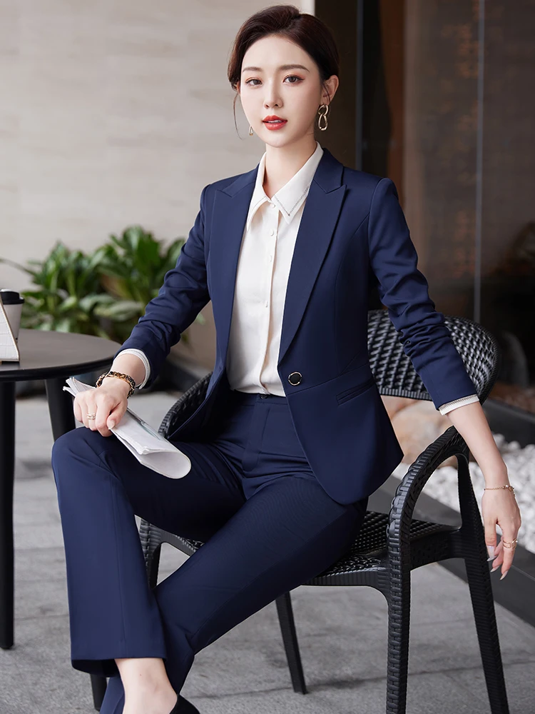 China Factory Formal Smooth Fabric Single Button Pant Suit For Women ...