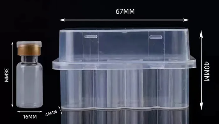 product vaccine bottle storage boxes in plastic for 3ml 5ml 7ml 10ml 20ml glass vials packaging option-0