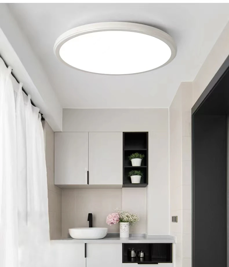 84w 3cct ip54发光二极管三防灯推拉式户外发光二极管圆形三防吸顶灯