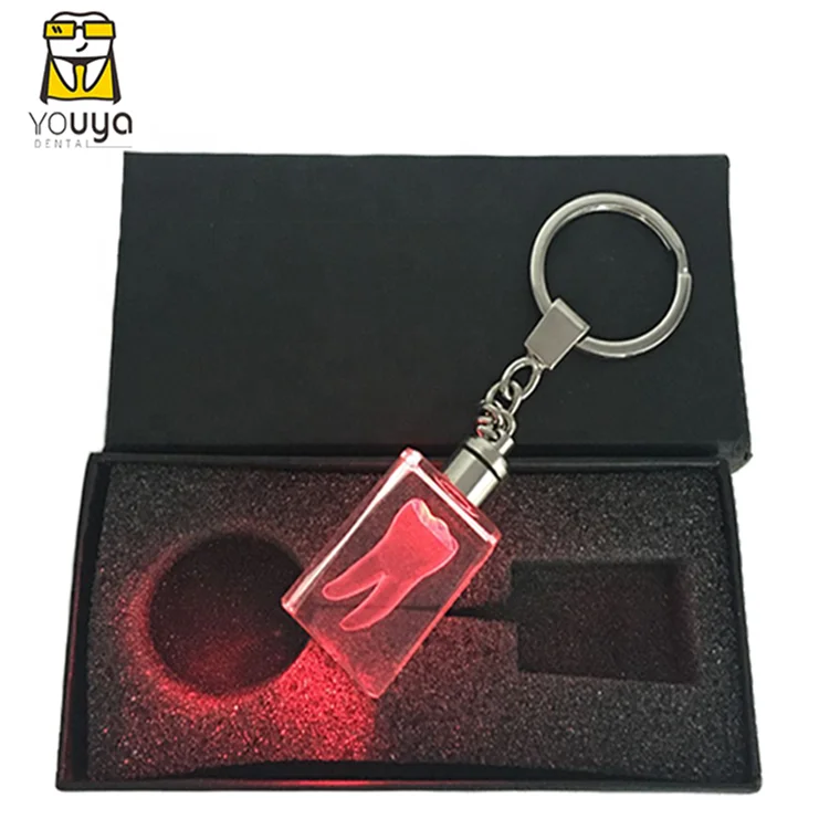 
 Персонализированный Хрустальный светодиодный стоматологический брелок для зубов, подарок для клиники  