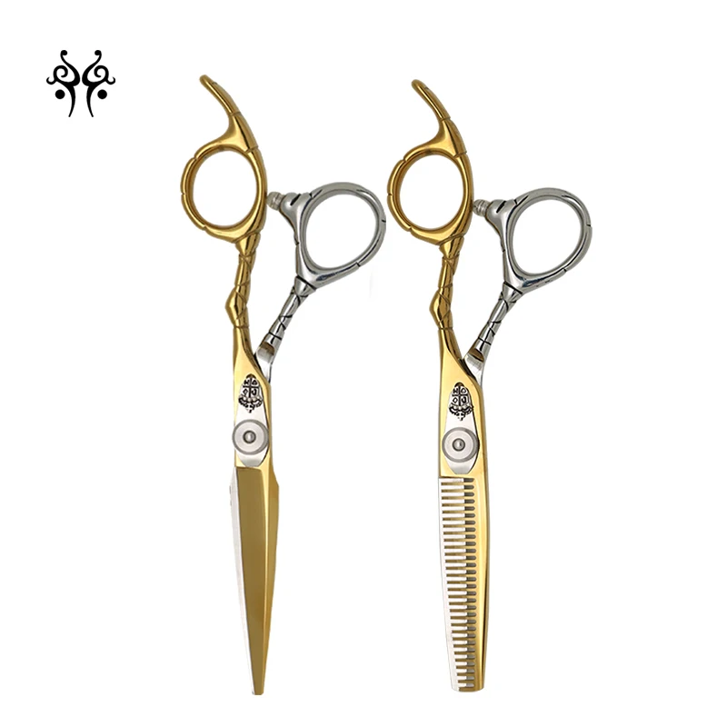 Профессиональные Парикмахерские ножницы с золотистой ручкой, 6,0 дюйма
