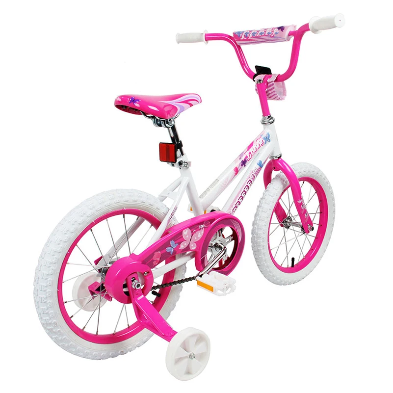 Kids Bicycle for 3-Year-Olds, Pink Kids Bike with Training Wheels
