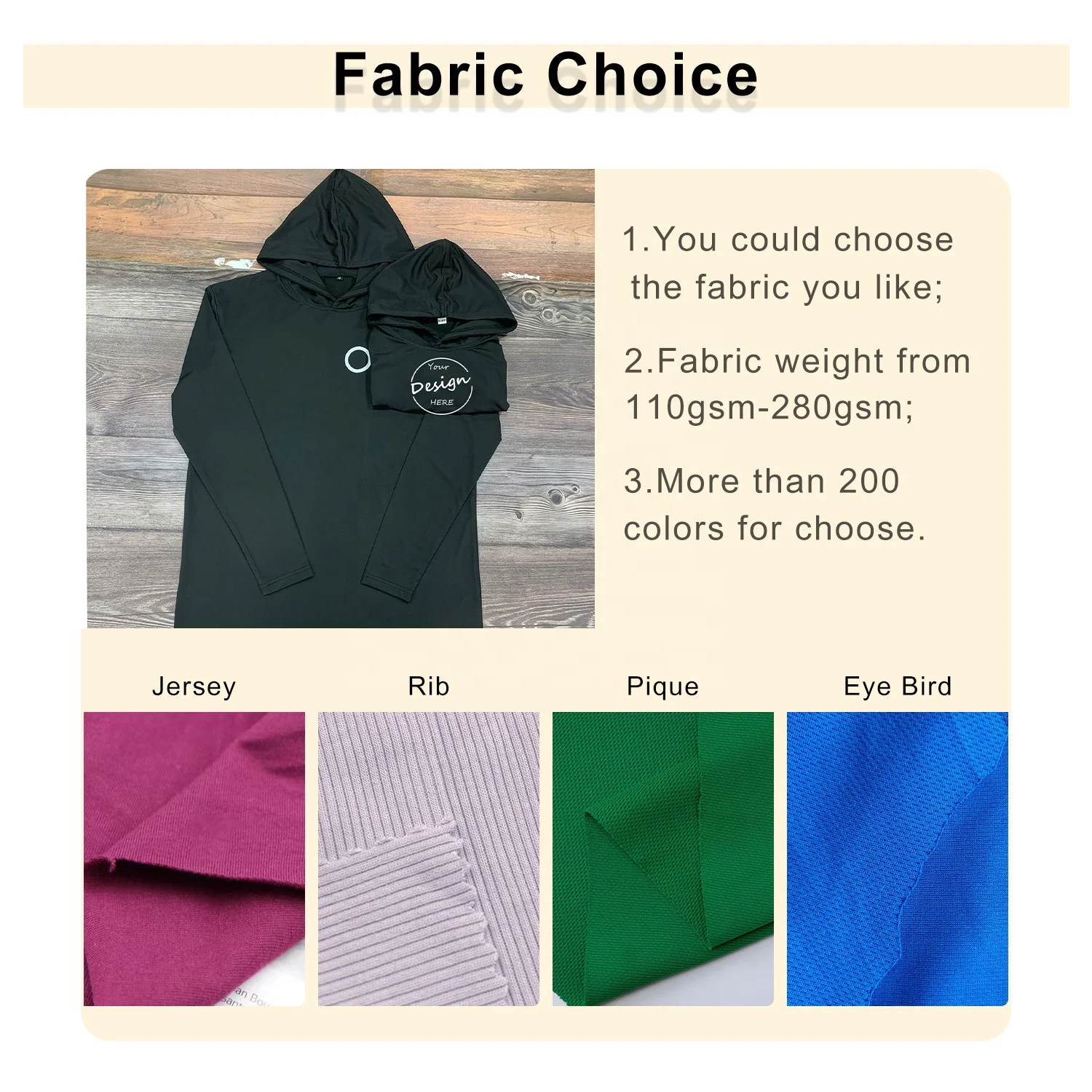 JL33E Lightweight Blank Long Sleeve Quick Dry Black Hoodie Fishing Shirts