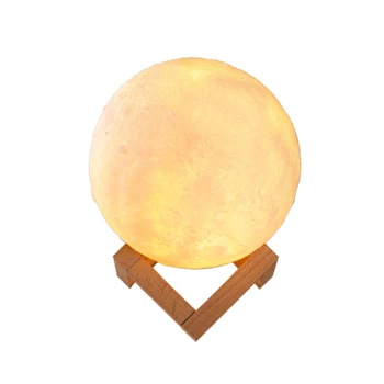 2500K/4000K/6000K Lighting 16 Colors Customized Table Decoration LED 3D Levitating Moon Lamp