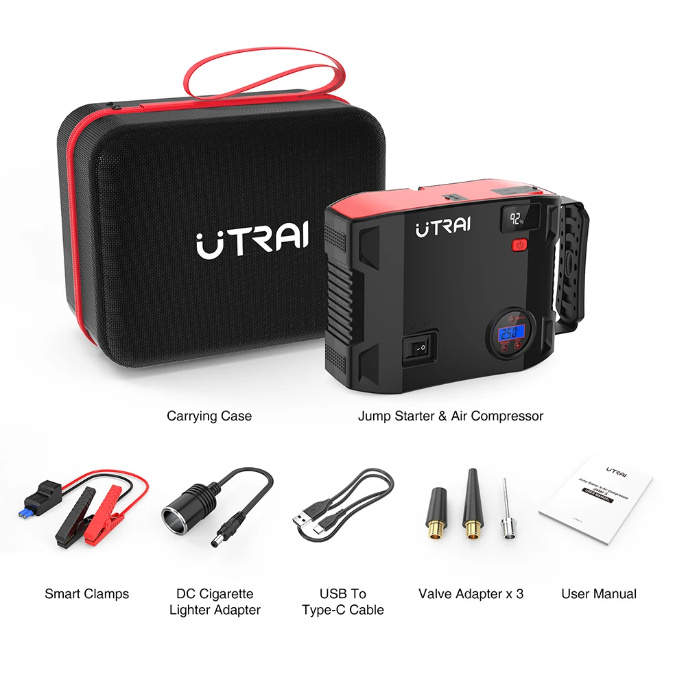 Utrai – Dispositif De Démarrage D'urgence De Voiture, Batterie Portable  2000a, 12v - Jump Starter - AliExpress