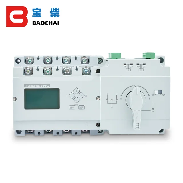 2P 3P 4P 63A 100A ATS Automatic Transfer Switch Dual Power Electrical Selector Switches 220V 380V