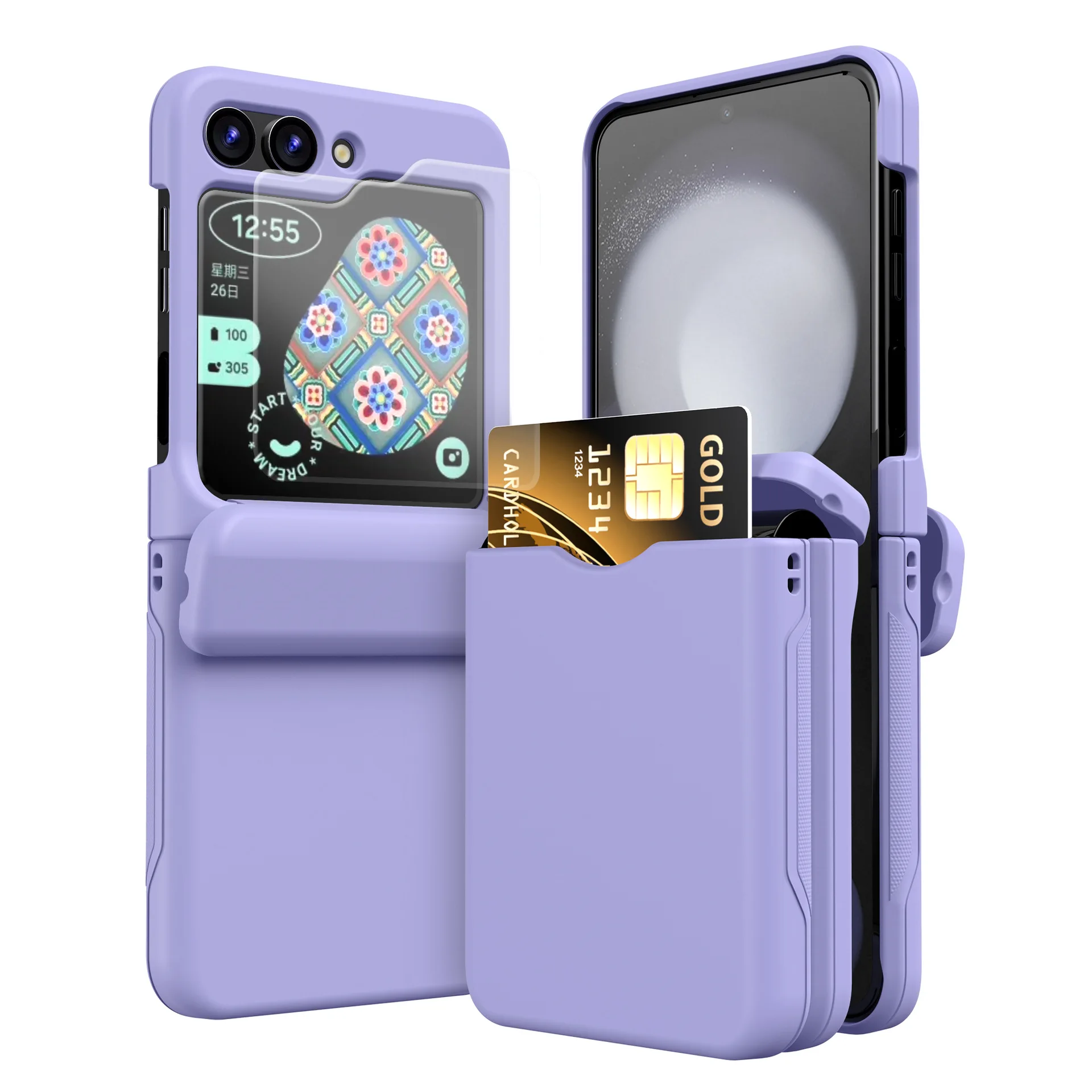 Folding Phone Case Built-in Spring Automatic Closure Card Storage For Samsung Galaxy Z Fold 3 4 5 6 Business Fashion Case Ultra factory