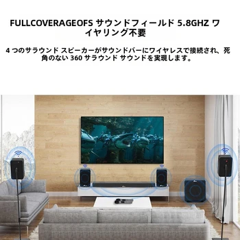 7.1CH Wireless Surround Sound Home Theater System with