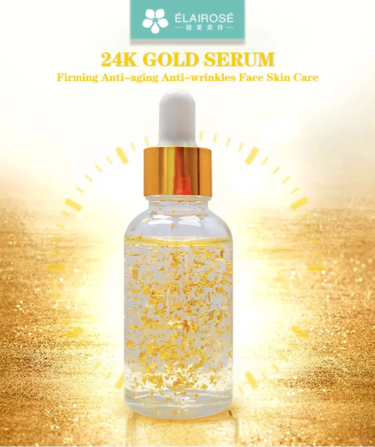 24 K Gold Face Serum Pure Gold Foil Vitamin C Good Moisturizing