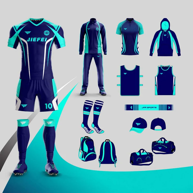 JFR Sports Customized Blank Printing Design New Style Sport Youth Retro Football Jersey Uniforms Set Soccer Kits Sportswear