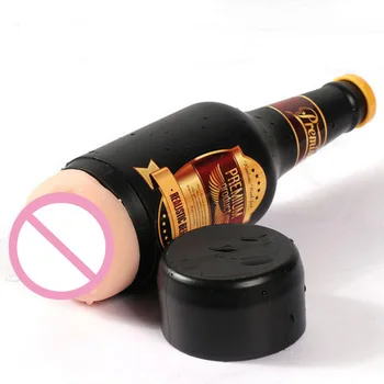 Portable Beer Bottle Soft Ora Pussy Real Vagina Erotic Adult Toy