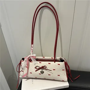 2026 Women's Spring Crossbody Handbag New Korean Style Quilted Shoulder Bag Geometric Vintage Design PU Makeup Box Bag for Girls