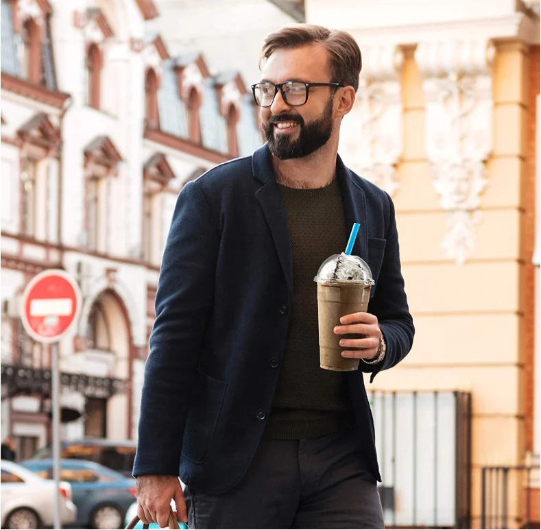 
Прозрачная холодная пластиковая кофейная чашка без бисфенола А, для приготовления молочного коктейля, пластиковые чашки для Пузырькового чая 