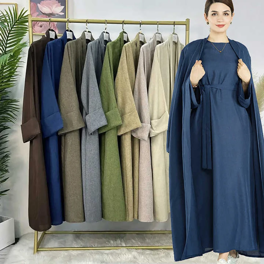 Wholesale Oversized Abaya Design Luxury Islamic Clothing Linen Fabric ...