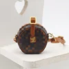 Semi-round bag dark brown