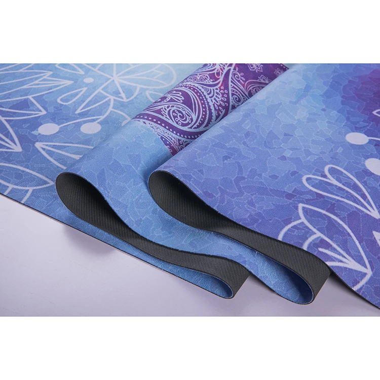 New Design OEM Composite Travel Anti Slip Foldable 1.5mm Thin Suede Yoga Mat