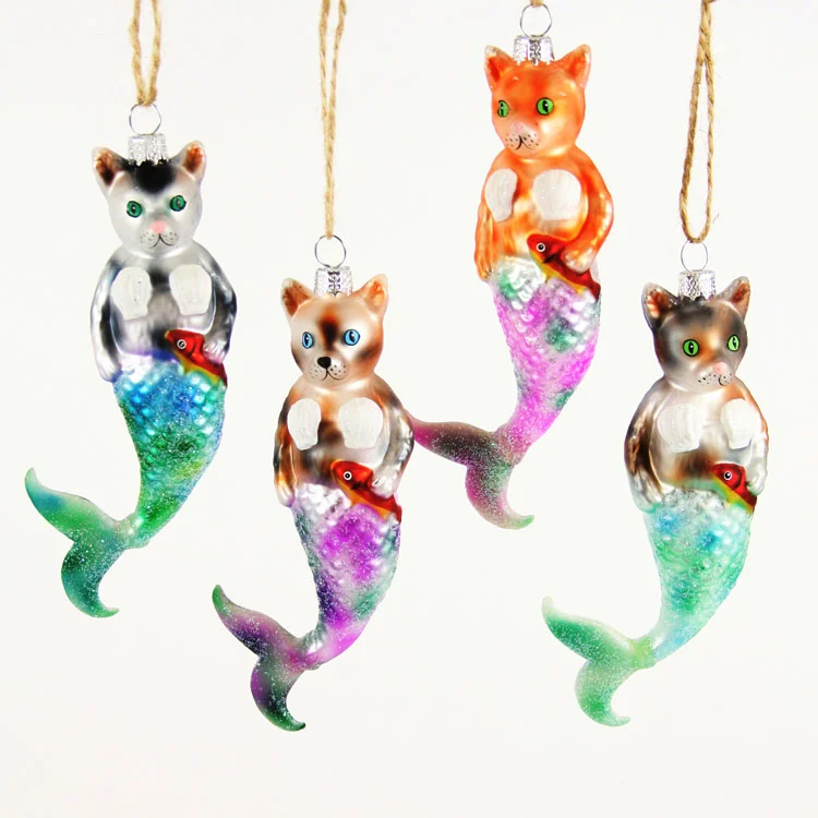 Custom Easter Factory Direct Sell Handmade Glass Fish Hanging Decoration Christmas Simulation Animal Pendant Home Festival Party manufacture