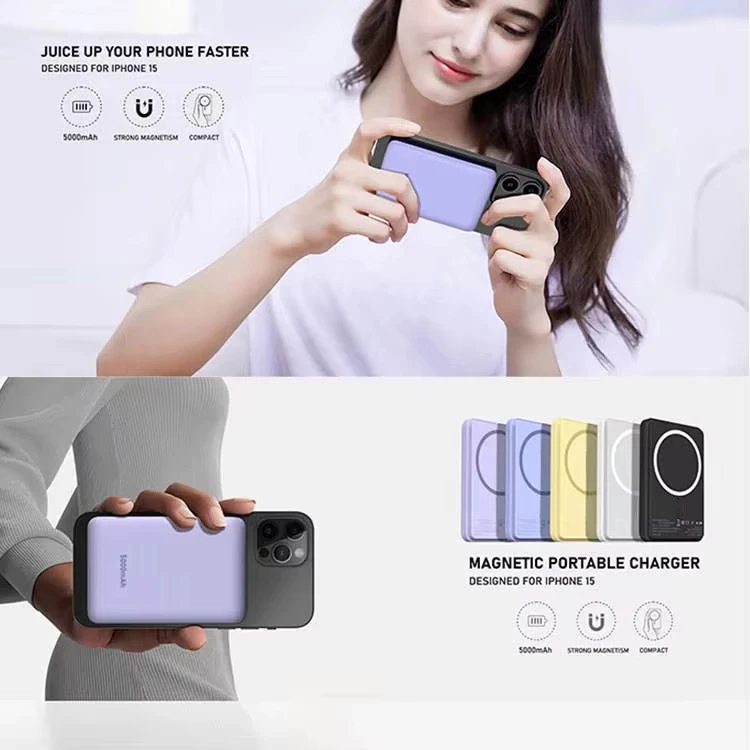 HYTO Mini Power Bank 5000mAh Wireless Magnetic PowerBank Portable Charger Cargador Portatil for Cargador iphone Batterie Externe