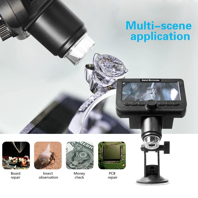1000X Phone Microscope Camera 4.3inch LCD Display LED Wifi Electronic Magnifier for Soldering Cell Phone Repair Tools