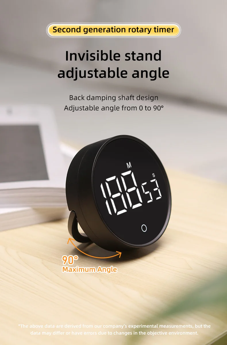 Rotary Silent Visual LED Digital Mini Smart Touch Round Magnetic ...