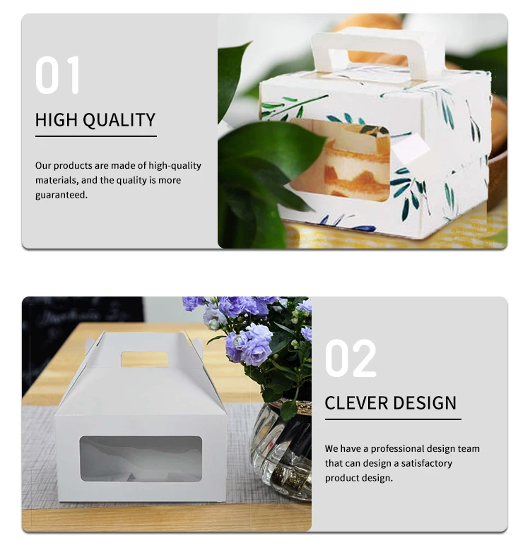 HOMURY Lot De 2 Boîtes à Gâteau Carton Blanc 30,5 Cm – Emballage Robuste Pour Cupcakes & Pâtisseries