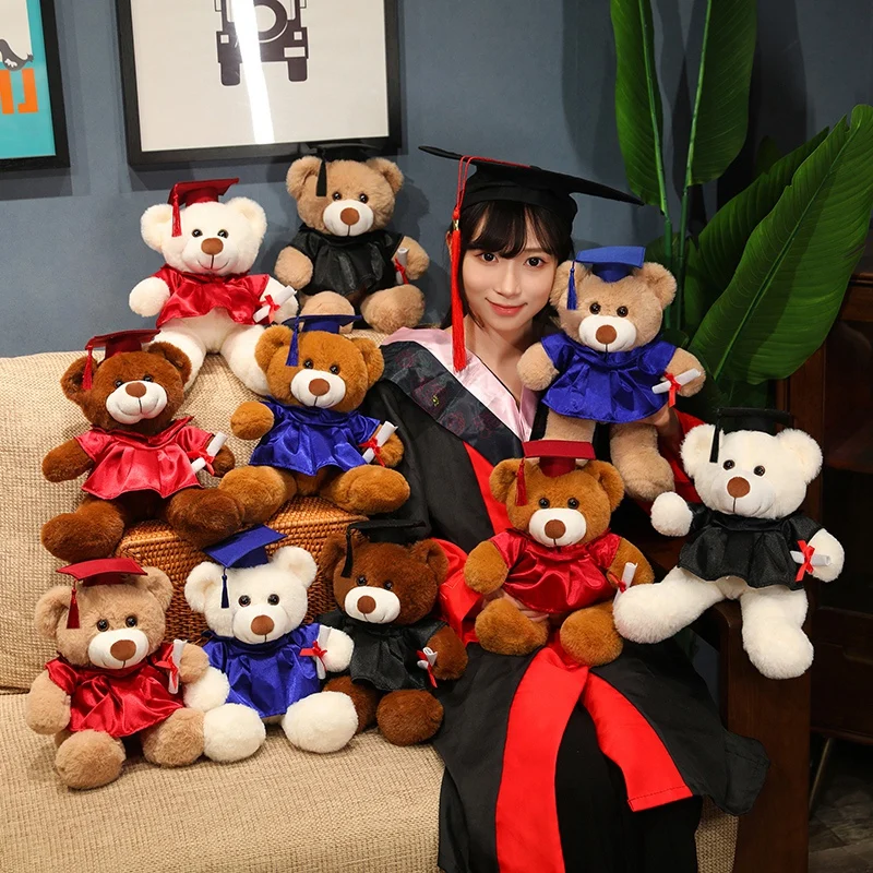 2025 Stuffed Gift Toy Custom Graduation Plush Bear Plush Graduation Teddy Bears Doll Graduation Bear