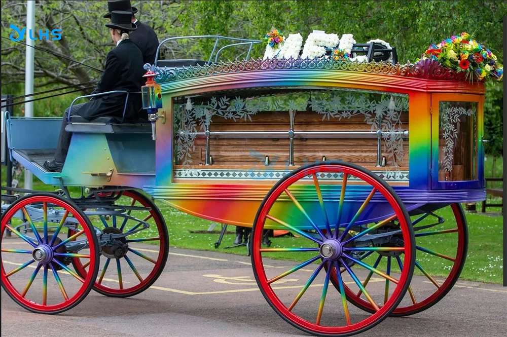 Modern Design Hearse Horse Drawn Buggy Royal Horse Casket Chariot ...