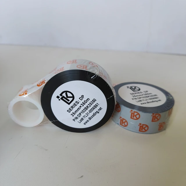 DP25mmx350m Dikai D241/D321/D118i-24 32mm High Temperature PET Film Heat Transfer Coding Machine Ribbon Packaging 5