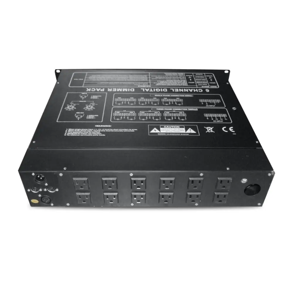 6 Channel Light  Power Distribution Box  Dmx Console Controller Dimmer Pack Digital Dimmer for Stage Light