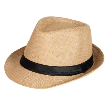 Wholesale Fashion Fedora Trilby Gangster Straw Panama Summer Beach Paper Jazz Hats For Women Men