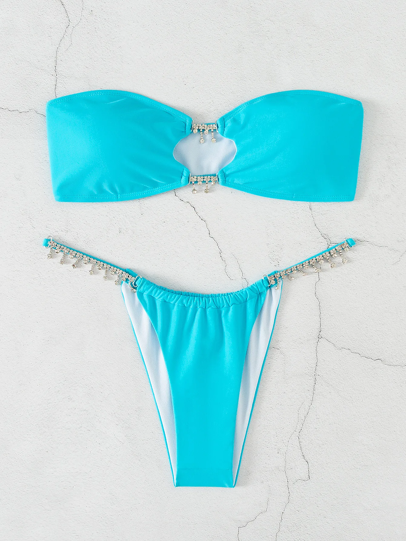Trajes De Bano Para Mujeres Swim Suits Women Rhinestones 2 Piece Bikini Swimwear Beachwear Micro 
