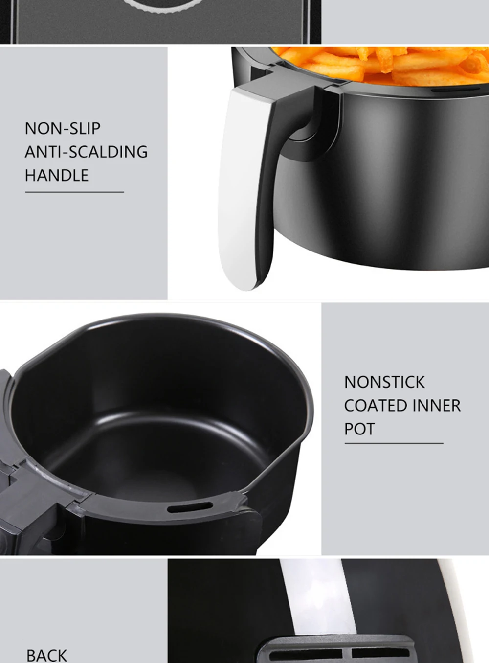 Professional 4.5l Household Multifunctional Air Fryers Oil Free