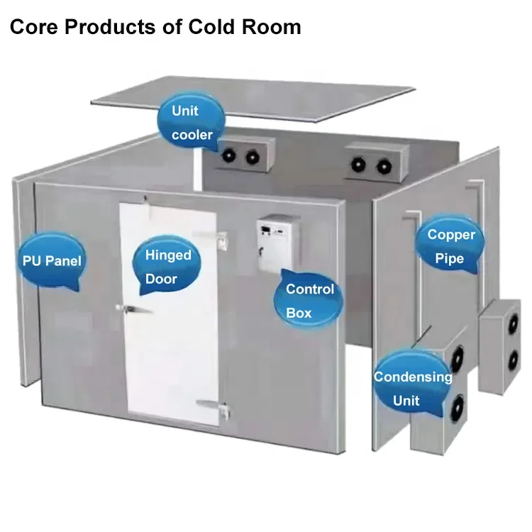 EMTH Precise Temperature Control  Blast Freezer Walk in Cold Room Refrigeration Modular Cold Room