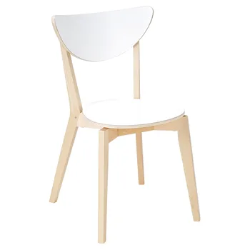 Wholesale White Wood Legs Armless Plastic Chair Dining Chair
