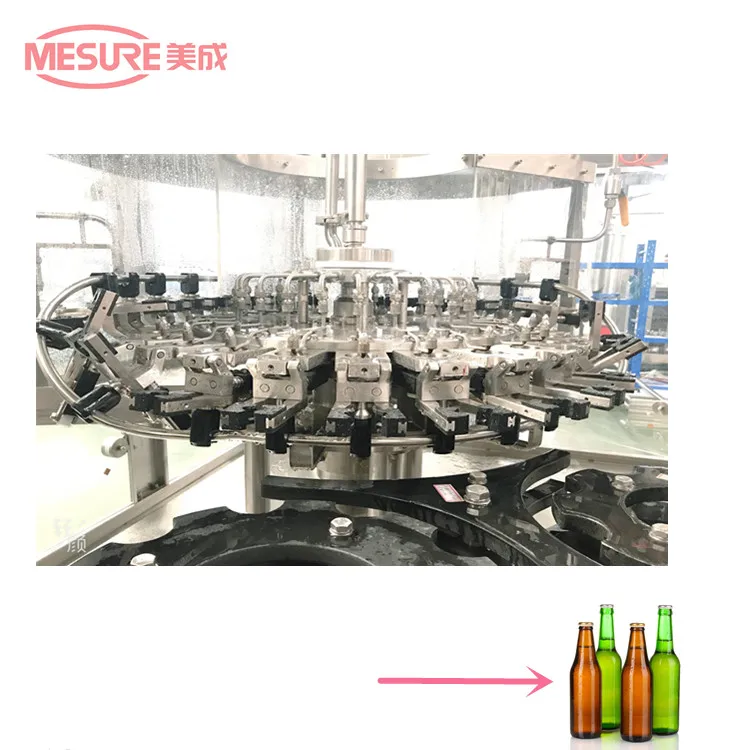Full Auto Beer Making Machine Automatic Glass Bottle Beer Washing Filling and Cocking Machine