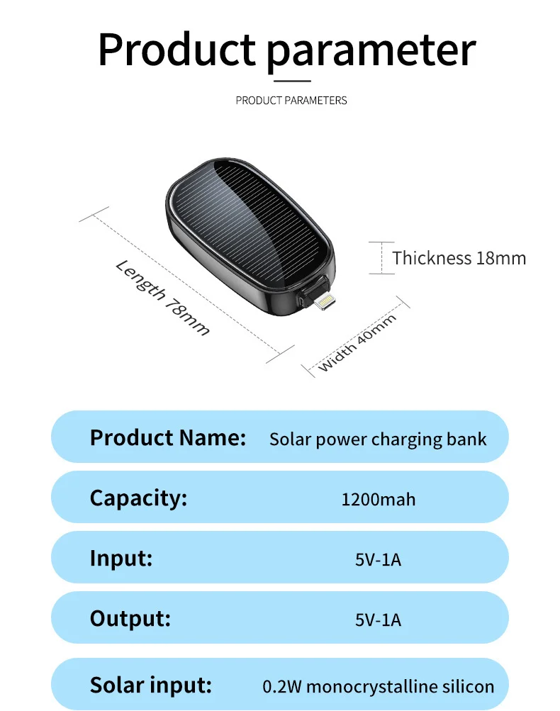 Mini Solar Power Bank Keychain 1200mah Solar Power Bank Keychain Solar