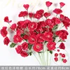10 tallos de lisianthus rojo rosa (6 cabezas)