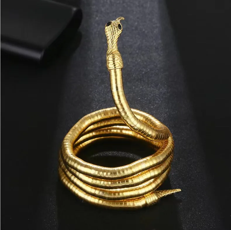 New Punk Multilayer Metal Alloy Gold Black Color Cool Bendy