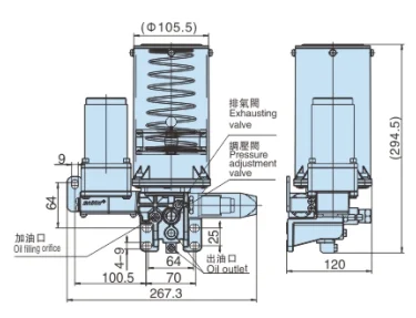 BAOTN Automatic Lubricating Grease Injector China Electric PISTON PUMP Ce Standard Low Pressure 2 L 20 Cc/min 25W 6.0 Mpa CN;GUA