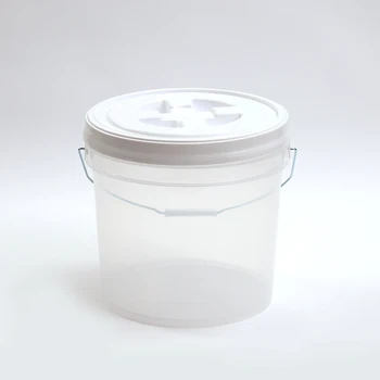 3 Gal. Plastic Clear Bucket with Lid- Divan Packaging