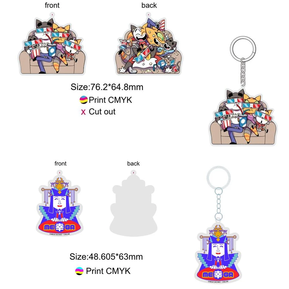 Wholesale Personalized Keychain Factory Made Custom Design Cute Design Mini Acrylic Keychain